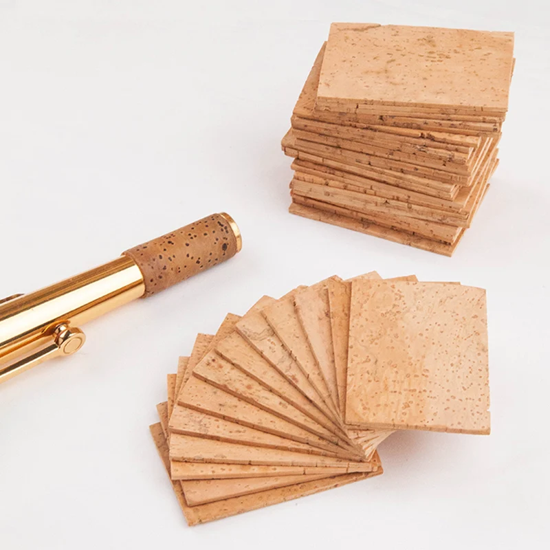 5-Piece Set of Cork Stoppers for Alto and Tenor Saxophone Instruments, Saxophone Curved Neck Interface Mouthpiece Cork Strips, Universal Instrument Accessories