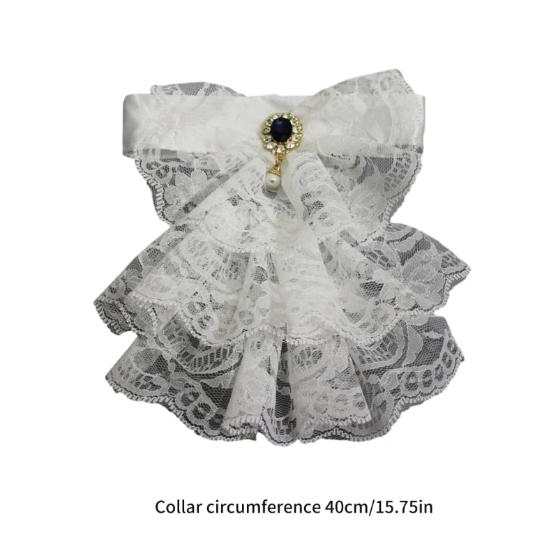 Renaissance Elizabethan Neck Ruff Collar Ruffled Collar for Women Ruffled Faux Layered Neck Ruff false collar
