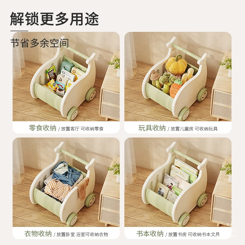 Children's Trolley Simulation of Every Family Toys Storage Baby Shopping Cart Supermarket Puzzle Birthday Gift