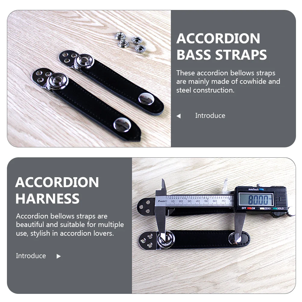 2pcs Accordion Bellows Straps Extension Replacement Straps