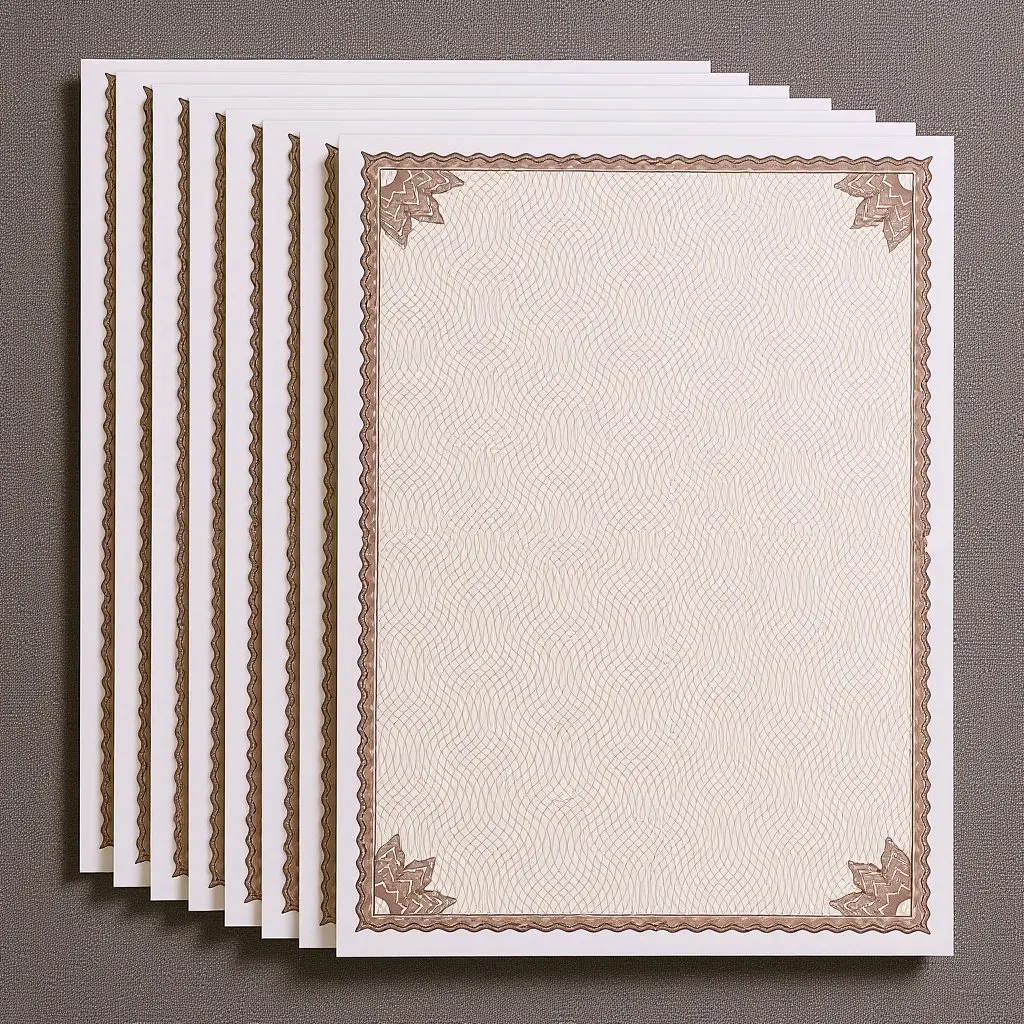 10Pcs A4 인쇄 가능 쓰기 가능 인증서 용지 학업 졸업장 스포츠 인증서 사무용 빈 인증서 용지