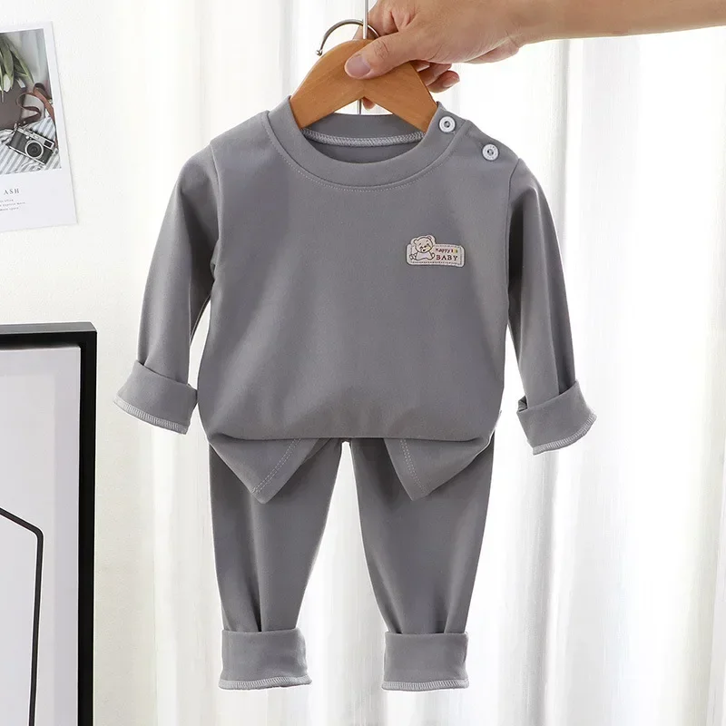 Abbigliamento per bambini caldo Primavera e autunno Abito in velluto Pigiama per ragazzi Ragazze Homewear Intimo per bambini Indumenti da notte per bambini Orso cartone animato - immagine 5
