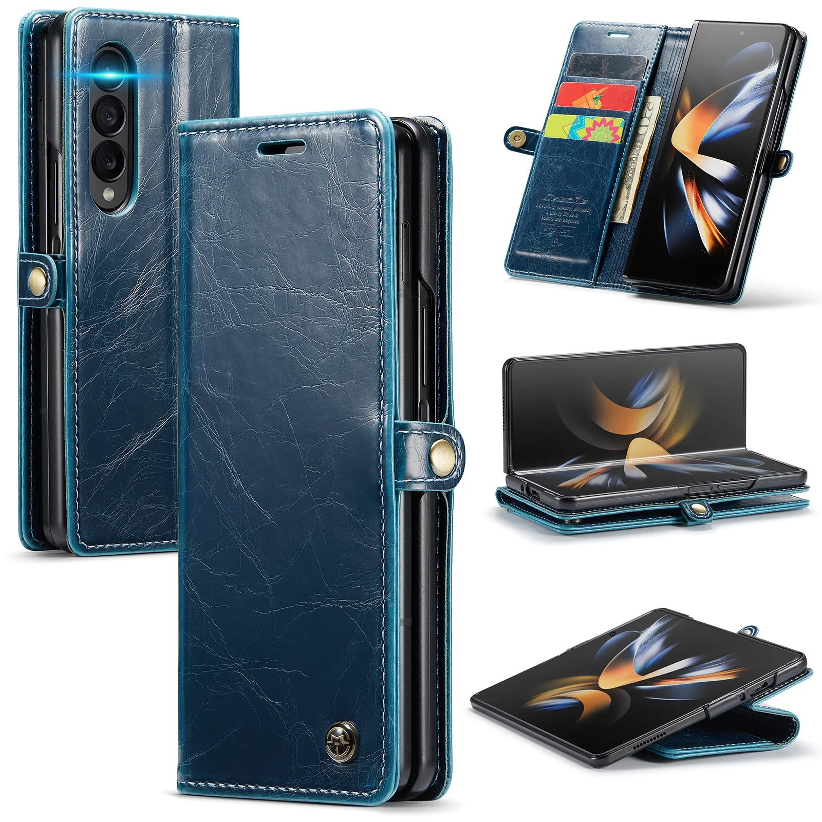 Custodia A Portafoglio In Pelle Da Lavoro Con Protezione Completa Per Samsung Galaxy Z Fold4 Fold4 Fold5 Fold4 Fold4 Fold4 Cover Tascabile Per Carte Z