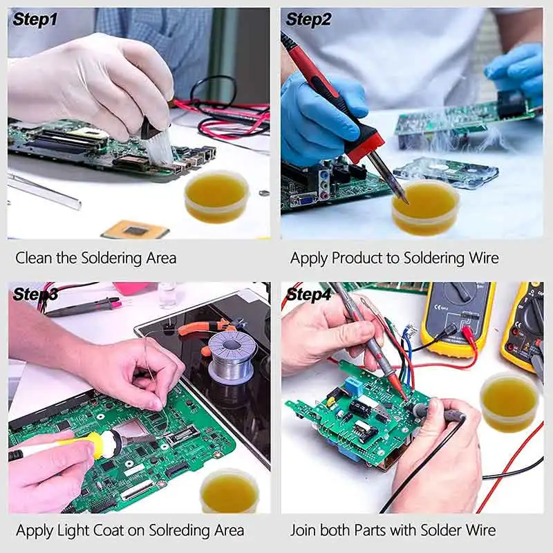 Welding Solder Paste Professional Welding Flux No-Clean Rosin Solder Paste Lead-free Flux for Electronics Circuit Soldering images - 6