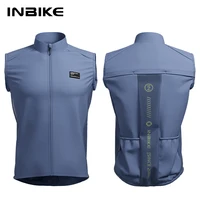 INBIKE  Men's Waterproof Cycling Sleeveless Jacket Lightweight Stackable Reflective Anti-UV Pocket Windproof Vest 1