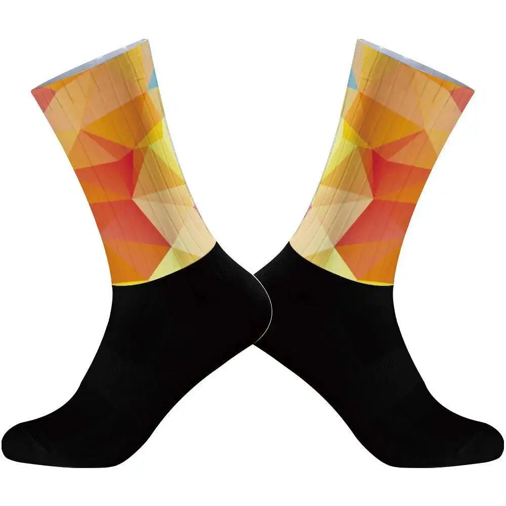 Cycling Sports Aero Socks Silicone Non-slip Pro Bicycle Socks Summer Cool