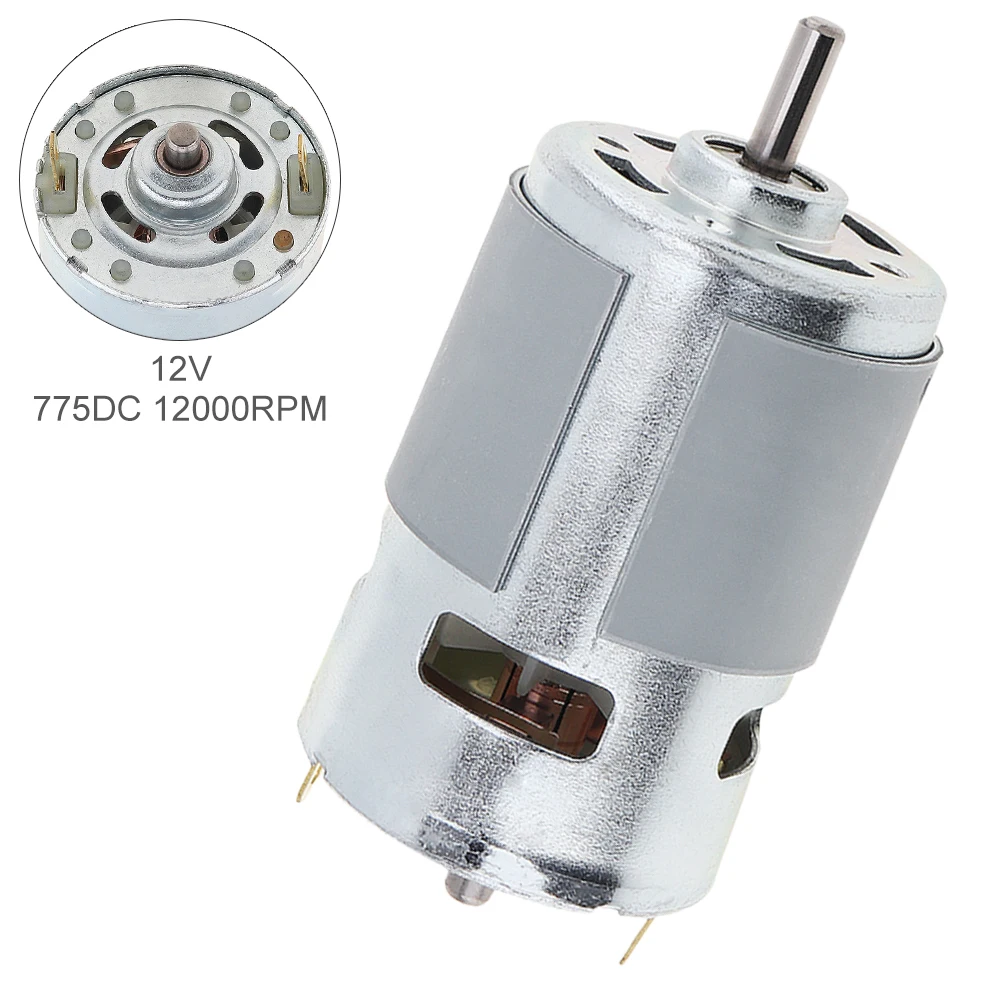 775 Gleichstrom motor 12V 12000 U/min Hochgeschwindigkeits-Elektromotor mit großem Drehmoment für kleine Bohrmaschine Mikro maschine/DIY-Modell auto mit Kugellager