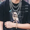 Hip Hop 13 Mm Studded with Ice Crystal Rhinestones Miami Curb Cuban Chain Bling Rappers Men Necklace Men and Women Jewelry 5