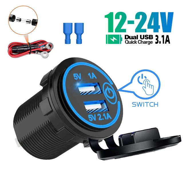 12v 3 in 1 Zigaretten anzünder Steckdose wasserdichtes Auto Dual QC 3.0 USB- Steckdose für RV Marine Boot Steckdose Lade buchse - AliExpress