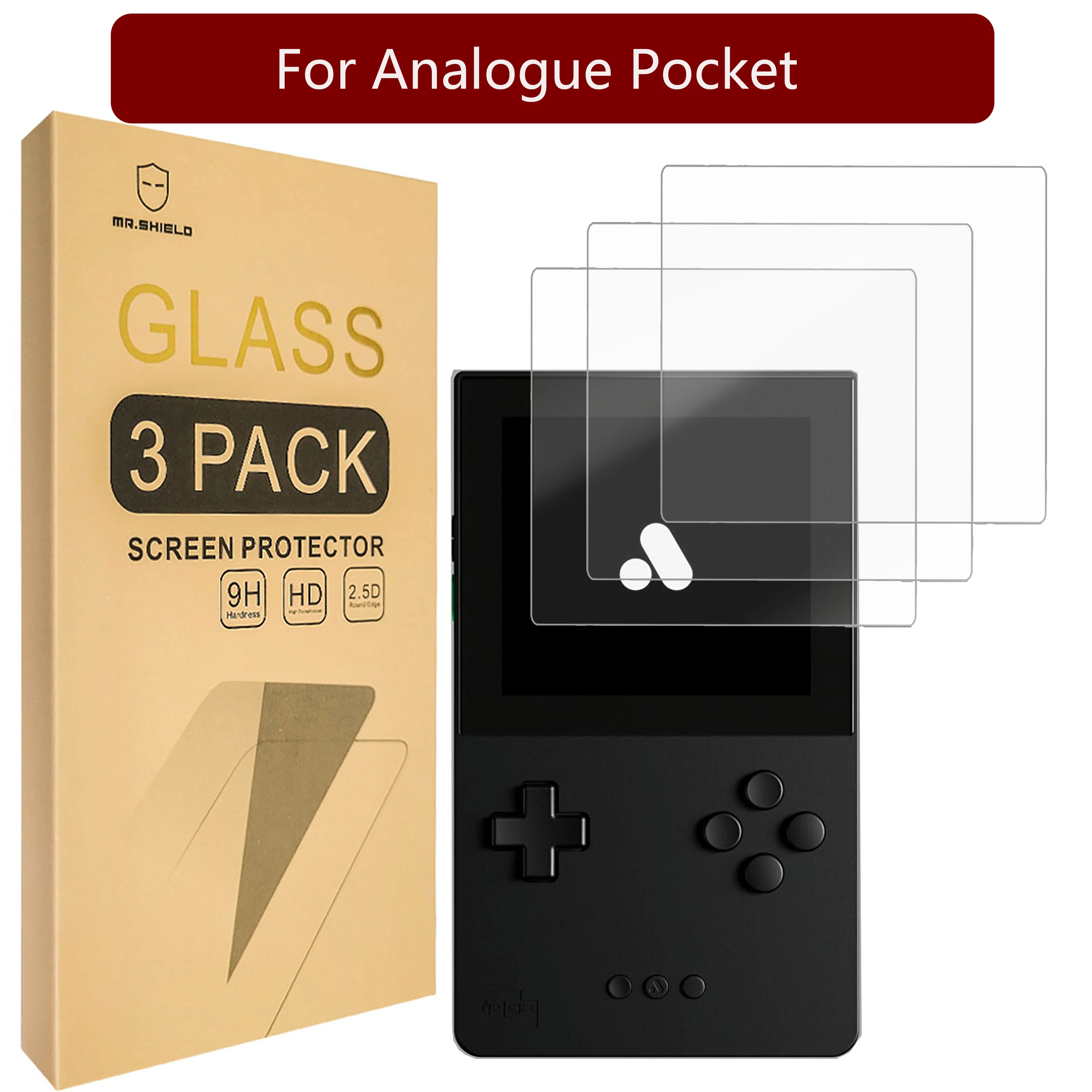 MrShield3PackScreenProtectorForAnaloguePocketTemperedGlass