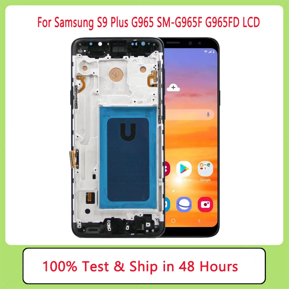 Качественный ЖК-дисплей S9 Plus TFT для Samsung S9 Plus G965 SM-G965F G965FD, сенсорный экран с рамкой, дигитайзер в сборе, детали