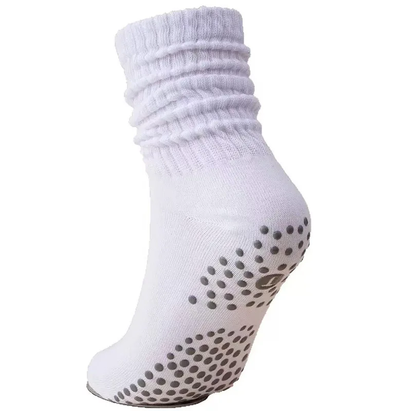 Women's Non-Slip Yoga & Pilates Mid-Calf Socks - Sweat-Absorbent and Versatile Fitness Grip Socks