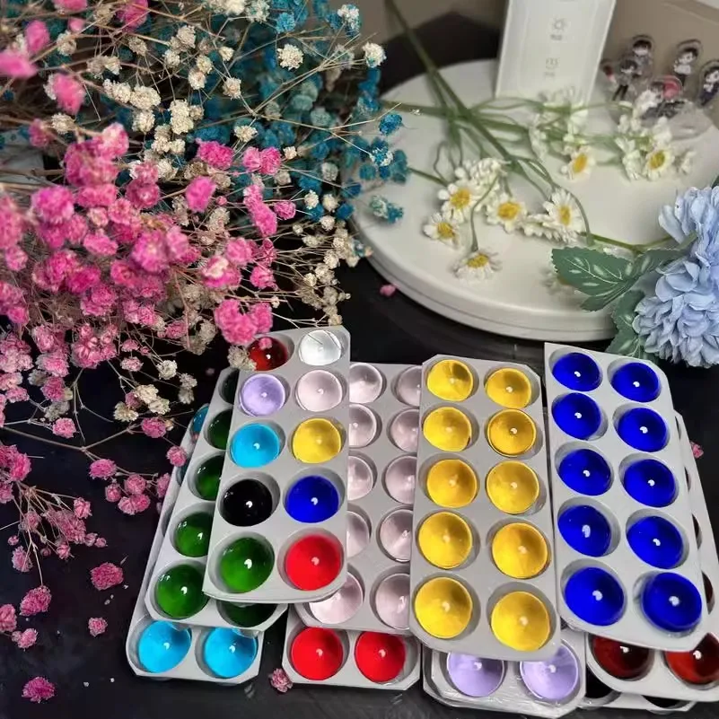 Description Picture 5 of item10/20pcs Solid Color Glass Balls 15mm Transparent Marbles Sphere DIY Game Art Pieces Photography Decoration Decorative Ball