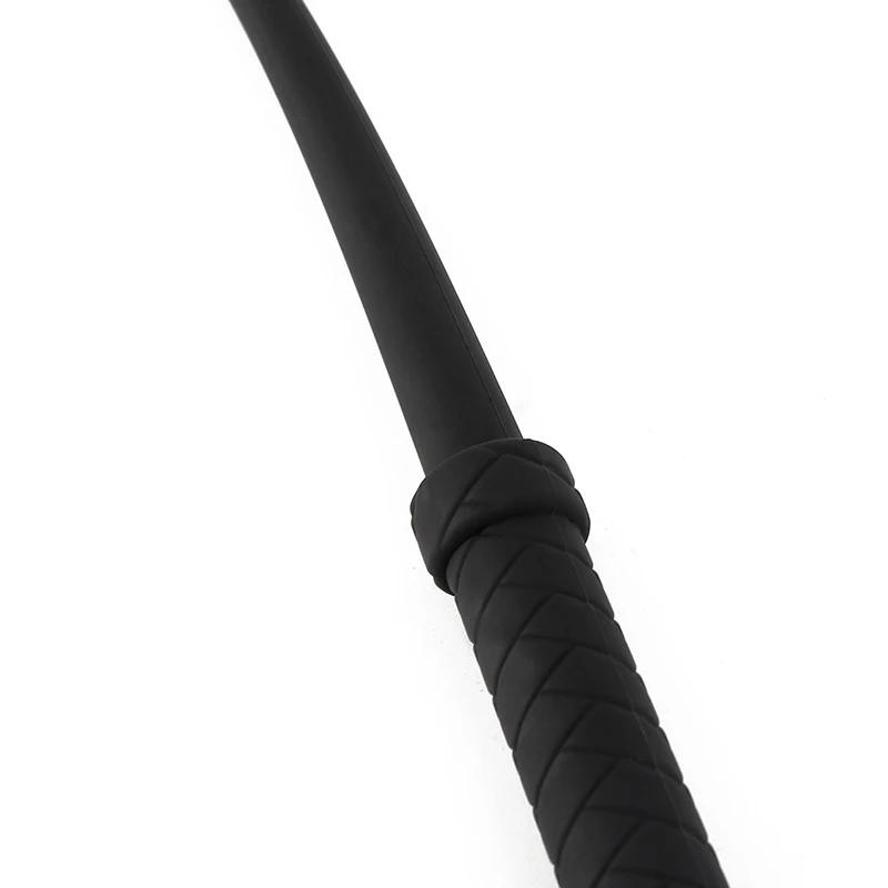 Black 63CM Genuine Silicone Horse Whips Equestrian Training Tools Submissive Riding Horse Whip Horse Racing Whipping Props 6