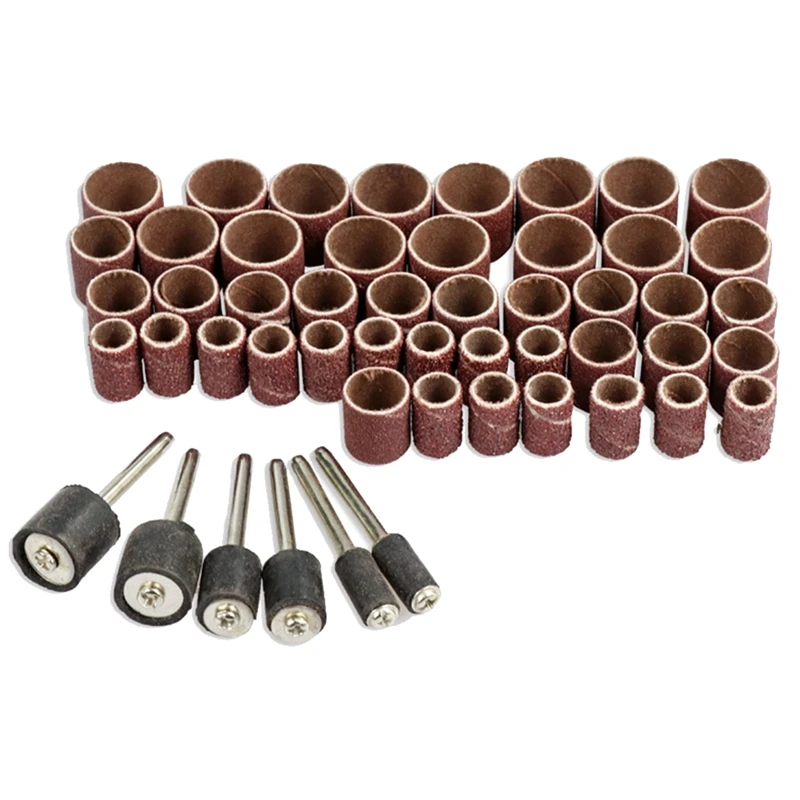 

51Pcs Sandpaper Ring Grinding Head Sandpaper Roll Metal Derusting Polishing Round Play DIY Grinding Wheel