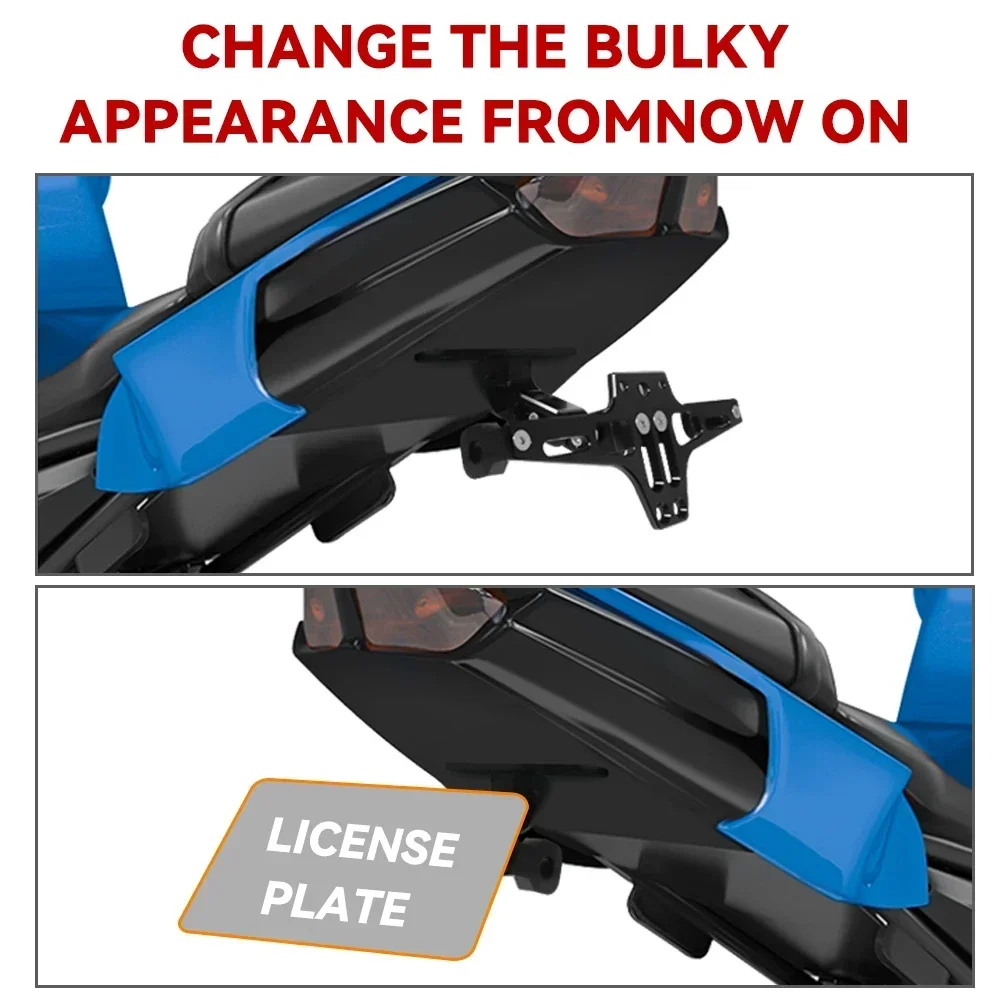 License Plate Holder Motorcycle License Plate Holder For Honda Super Grom 125 / MSX 125 CB500X CB400 CB1000 For Duke 200 with Light