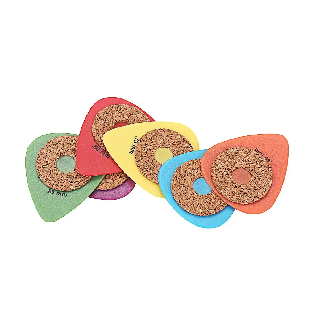 6pcs Multicolor Guitar Picks with Non Corks for Guitar Bass Parts