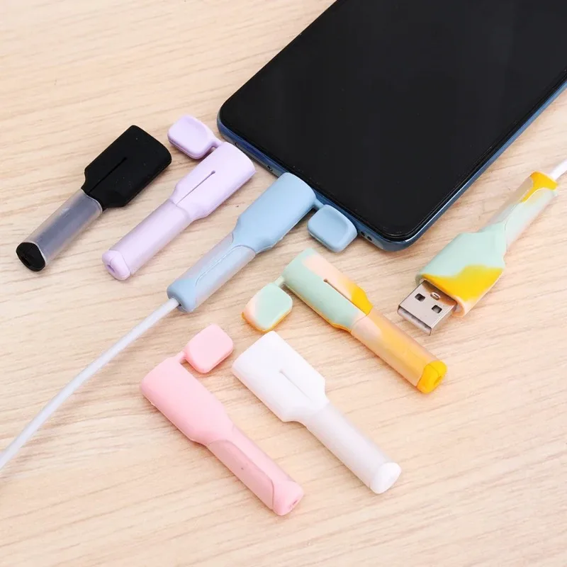 Cable Protector Cable Wire Protector Charger Protective Cover Charger Protector Charger Protective Case Silicone Charger Cable Winder Protector USB Type C Anti-break Protective Sleeve iPhone 15 Samsung Xiaomi Huawei Cord Cover