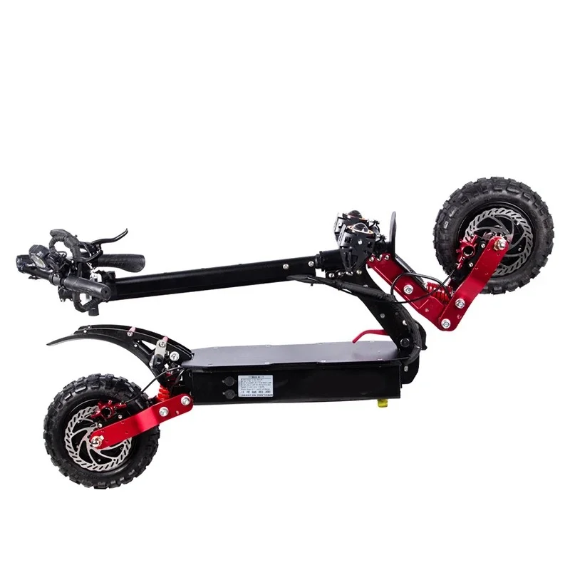 60V 25AH Battery 6000W Dual Motor Adult Electric Scooter E5A Hydraulic brake Unisex Mobility