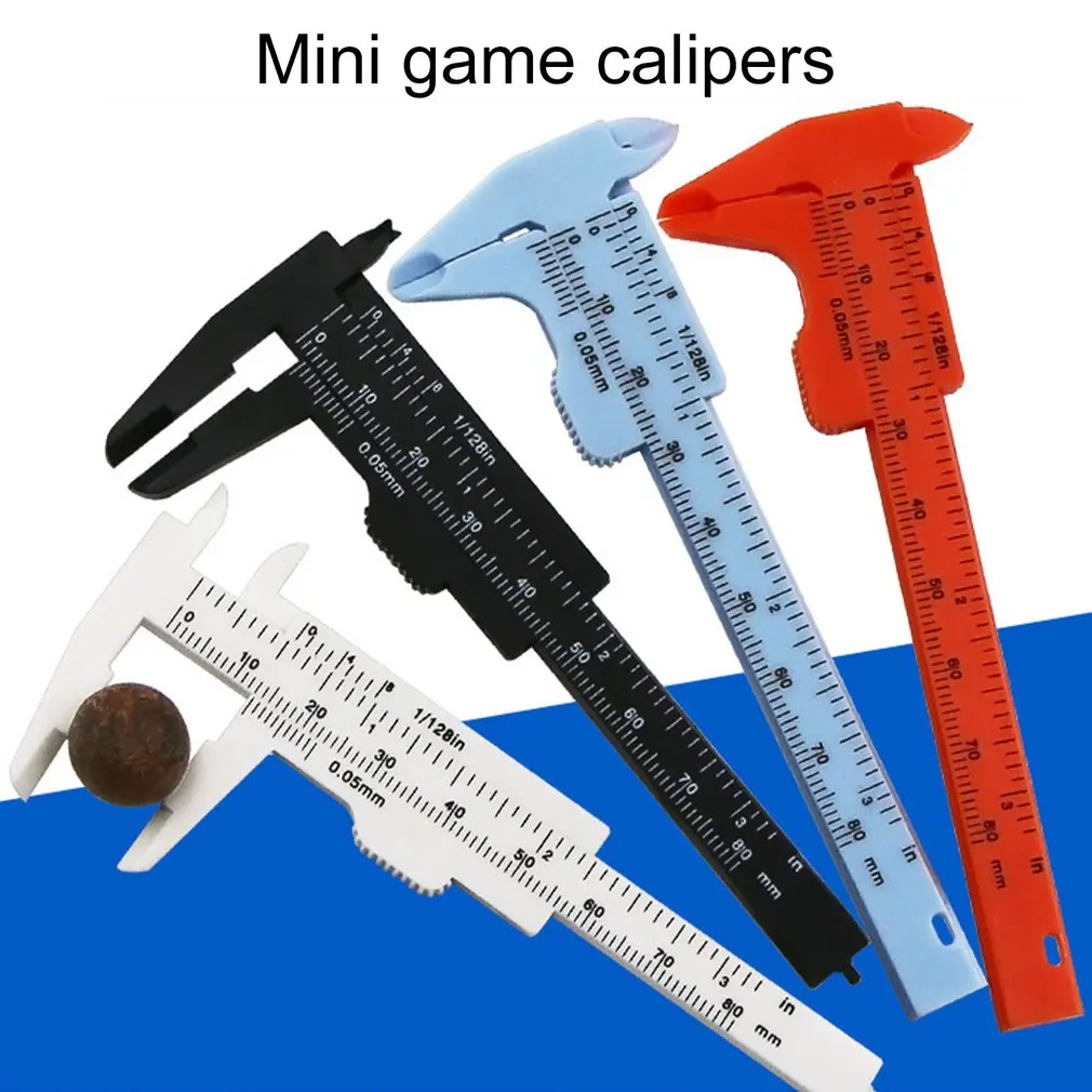 

Portable Double Scale 80MM Plastic Eyebrow Measuring Vernier Caliper Caliper Ruler Plastic Permanent Makeup Measurement Tools