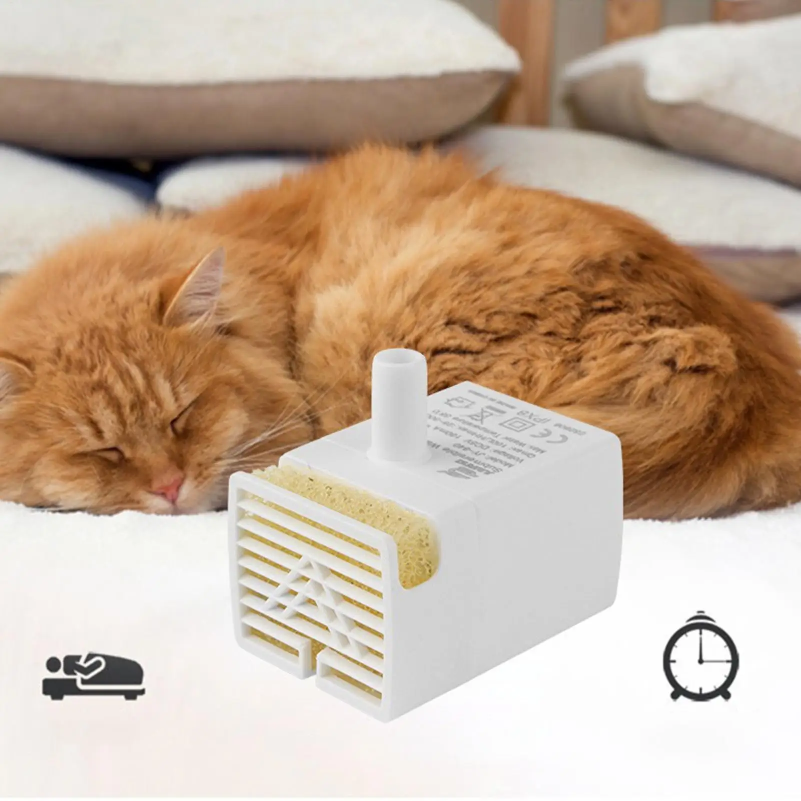 Cat Fountain Pump Cat Fountain Replacement Pump Quiet Feeding Supplies for Drinking Dispenser Travel Indoor Home Apartment