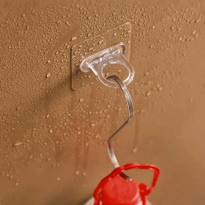 10pcs Multifunctional Wall-Mounted Round Hooks Free Punching Seamless Paste Storage Rack Kitchen Bathroom Household Ring Hange 2