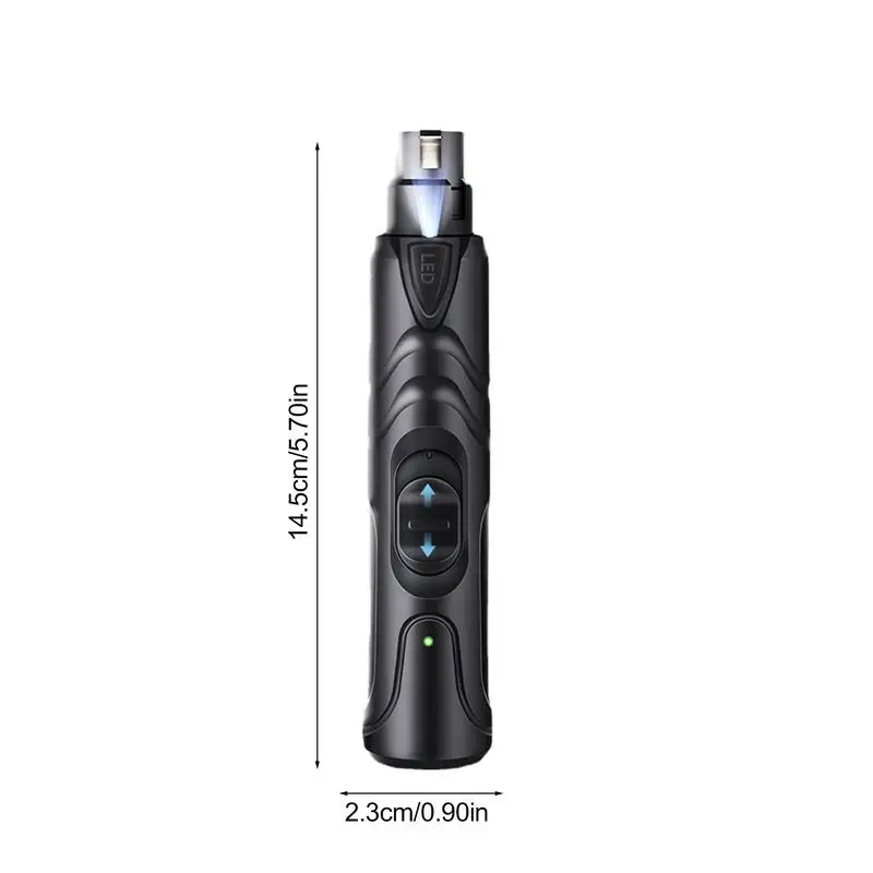 Dog Claw Grinder Electric Nail Grinder With LED Light With Super Quiet Paw Trimmers 2 Speeds Toenail Clippers Claw Grooming Pet