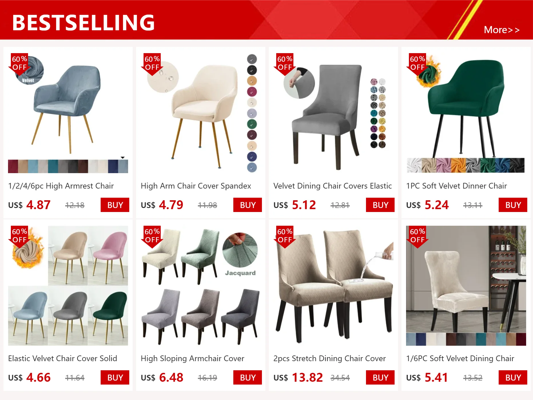 Description Picture 2 of item1PC Chair Cover for Dining Room Stretch Jacquard Dining Chair Cover Slipcover Elastic Spandex Kitchen Chair Cover Hotel Wedding