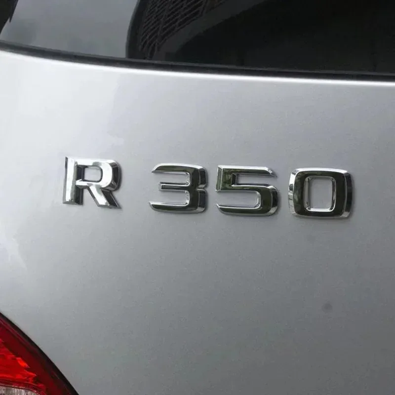 메르세데스 벤츠 R 클래스 R300 R320 R350 R400 R500 R63 W251 액세서리용 ABS 자동차 트렁크 레터 로고 엠블럼 배지 데칼 스티커
