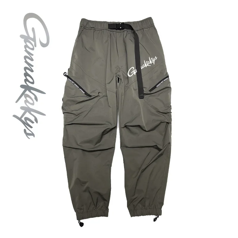 Men's Fishing Pants, Windproof Hiking Sports Pants, Multi Pocket Workwear Trendy and Breathable Travel Pants