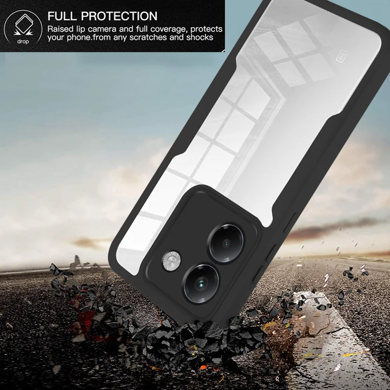 360 Full Body Shockproof Transparent Phone Case with Screen Protector