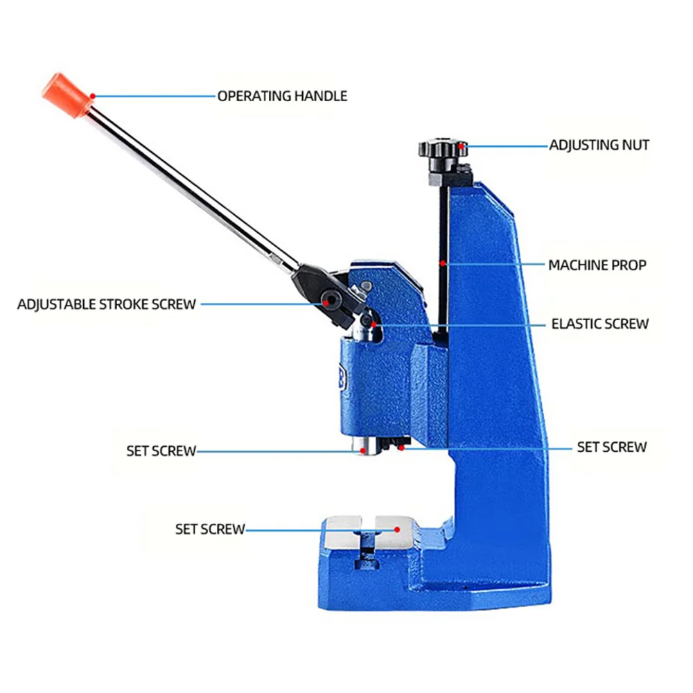 J03-0.4A Small Manual Press Desktop Manual Punching Nominal 4KN Press Hand Beer Punching Machine