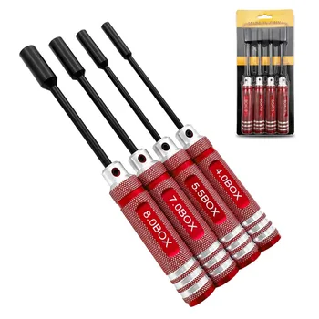 4Pcs Nut Driver Set RC Tool Set Hex Nut Driver for RC Vehicle RC Helicopters FPV Drones Cameras Appliances Repair Nut Driver 1