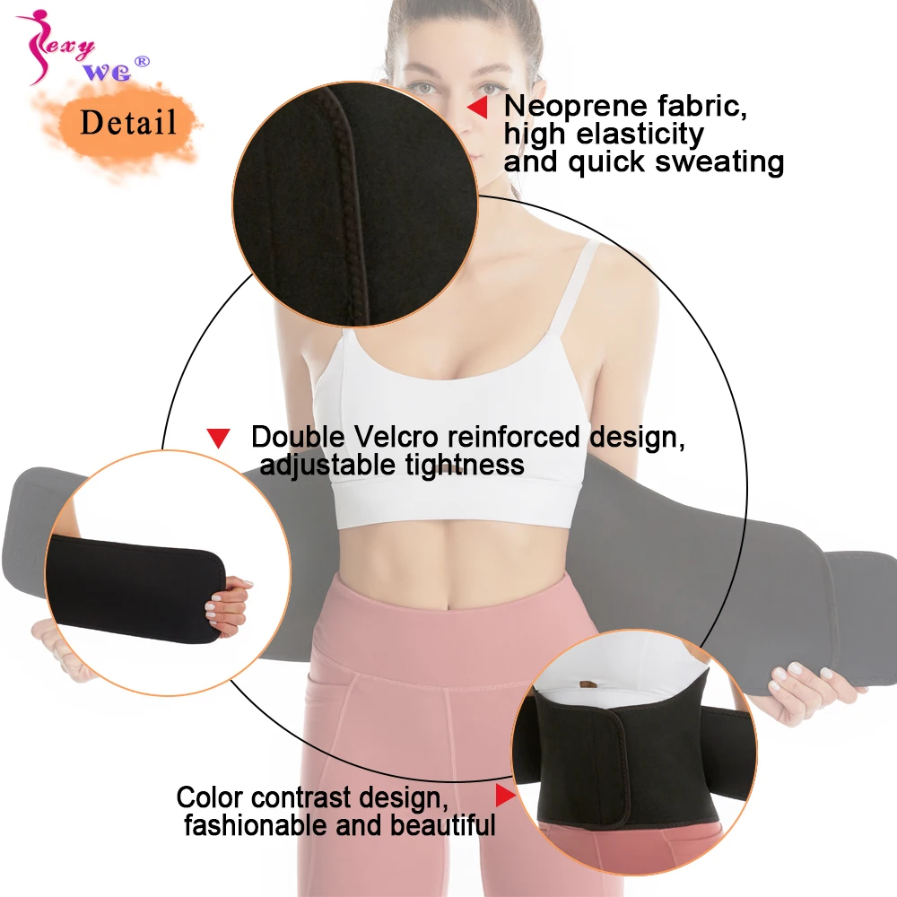 SEXYWG Waist Trainer Body Shaper Corset Belly Cinchers Trimmer Belt for  Women Sports Fitness Sauna Sweat Wrap Slimming Strap Top - AliExpress