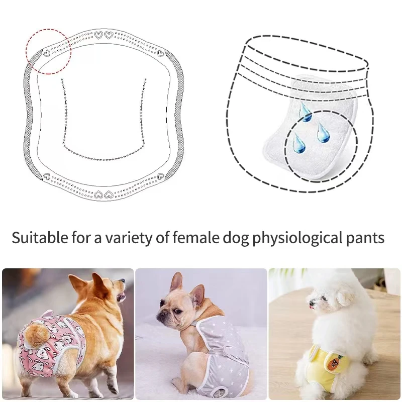 30pcs Dog Diaper Diapers for Female Dog Shorts Panties Diaper Pad Female Sanitary Pants Disposable Doggie Physiological Pant pet diapers dog diapers dog nappies