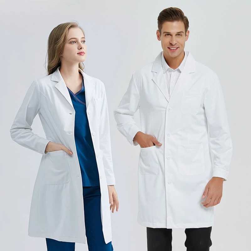 skin-friendly-long-short-sleeve-white-coat-long-sleeve-doctor-wear-men's-and-women's-beauty-clothes-oral-doctor-wear-plastic-sur