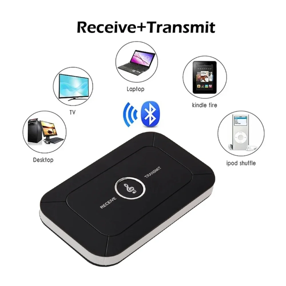2 IN 1 B6 Bluetooth 5.3 Audio Transmitter Receiver 3.5mm AUX Jack RCA USB Dongle Music Wireless Adapter For Car PC TV Headphone