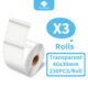 3 Rolls Clear40x30mm