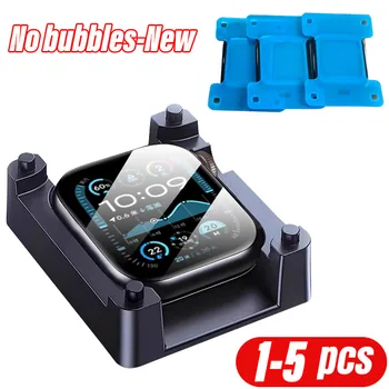 1-5PCS Protezione Dello Schermo Per Apple Watch Serie 11-10 9-8-7-6 5 Se ultra 3/2 49mm 42-46mm 41mm 45mm 40 44mm Strumento di Posizionamento + pellicola