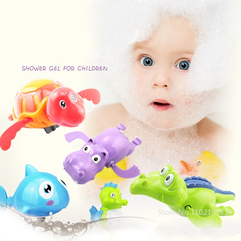

Cute Cartoon Animal Tortoise Classic Baby Water Toy Infant Swim Turtle Wound-up Chain Clockwork Kids Beach Bath Toys