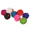5/10pcs Colorful Rattan Balls Parrot Toys Bird Interactive Bite Chew Toys for Parakeet Budgie Cage Accessories Bird Toys 2