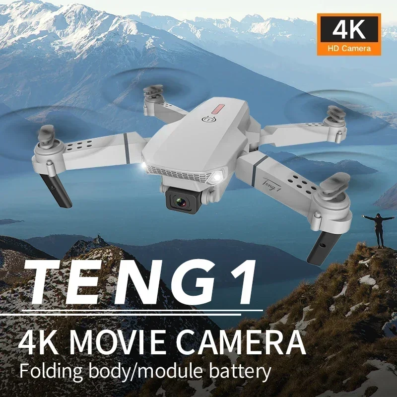 

4K Profesional HD Dual Camera WiFi FPV Visual Positioning RC Quadcopter Height Hold Foldable Wide-angle Airplane E88 Pro Drone