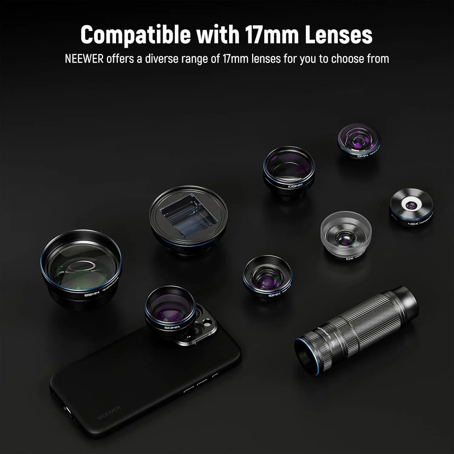 Neewer Heavy Duty Phone Case with Lens Mounts & Filter Adapter