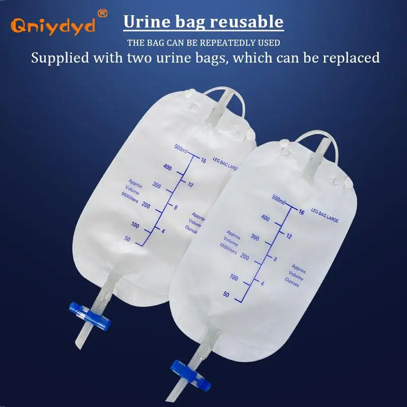 Silicone Funnel Urine Catheter Incontinence Underpants Removable Washable Reusable Leak Proof Leg Urinary Bag Stand Walking Use urine collection bag