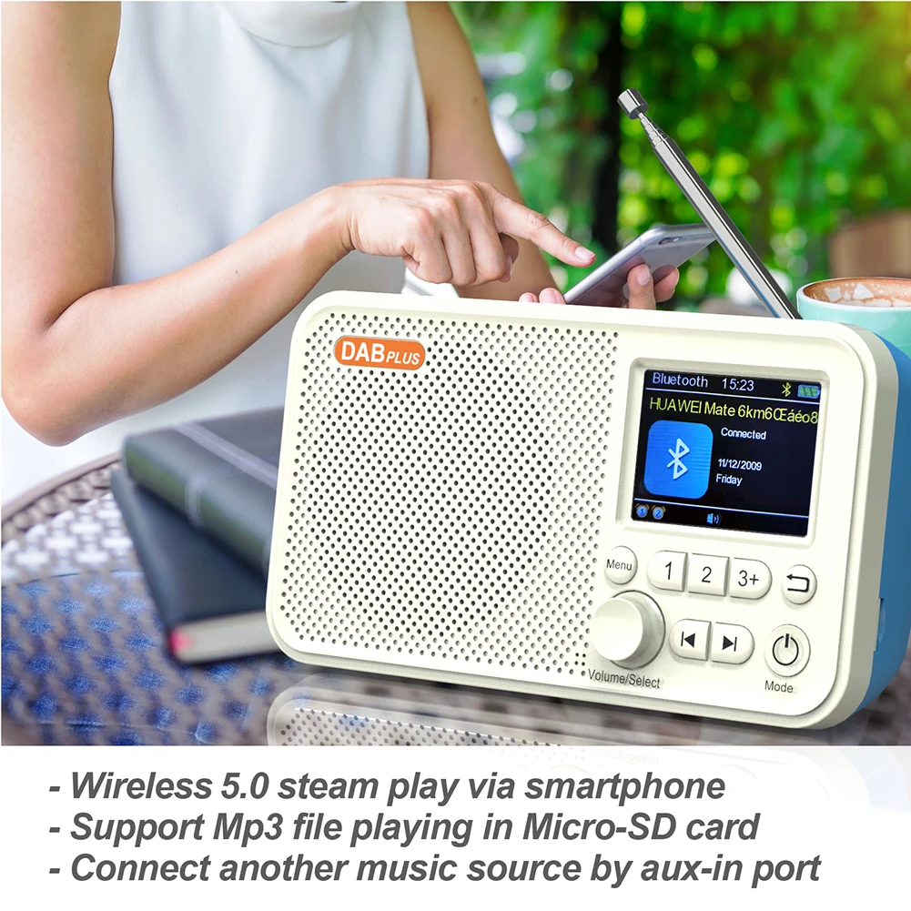 C10 ޴  LCD ȭ ˶ ð DAB DAB + FM  ȣȯ    TF ī MP3 մϴ