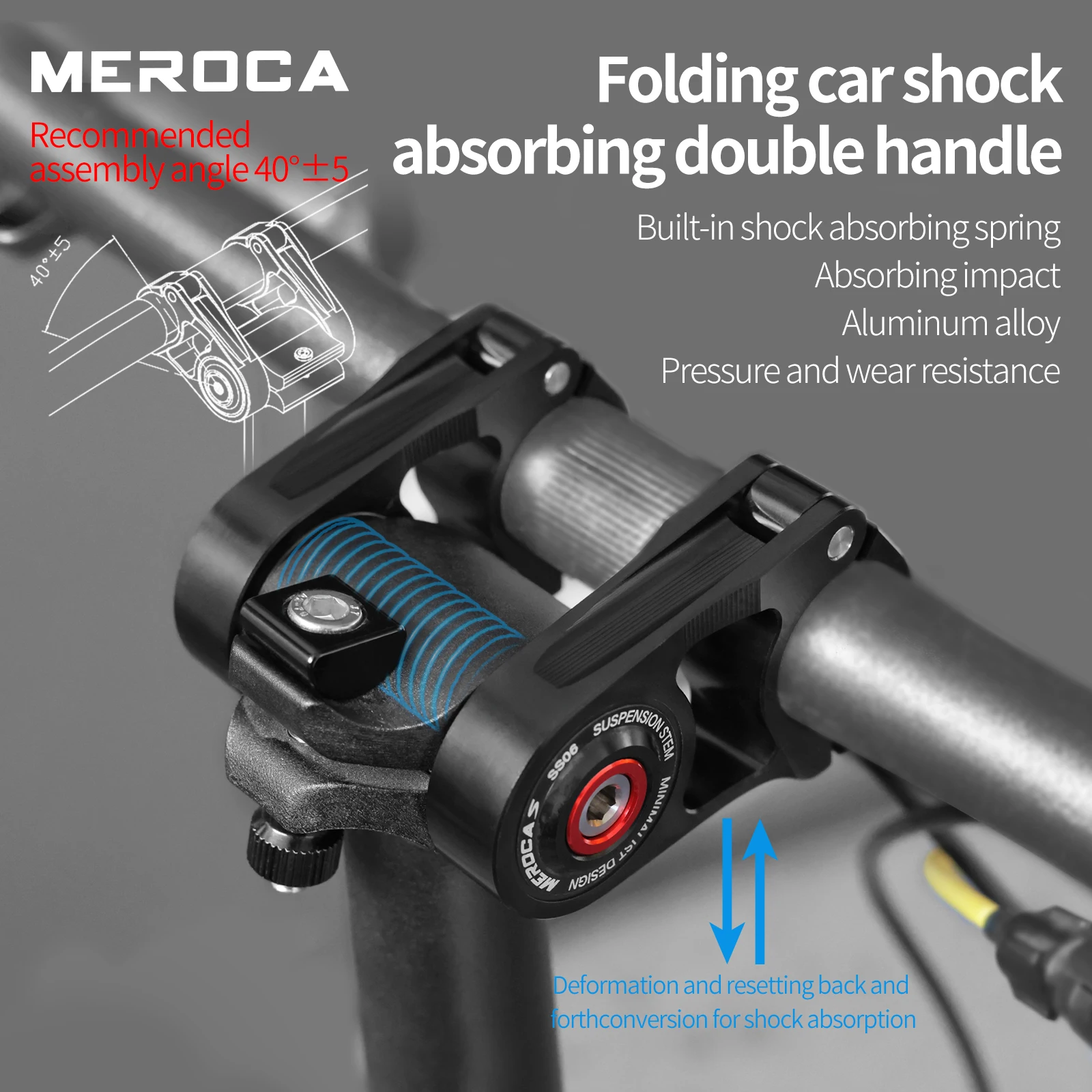 MEROCA 45mm Lightweight Alloy Bicycle Stem for Folding Bikes