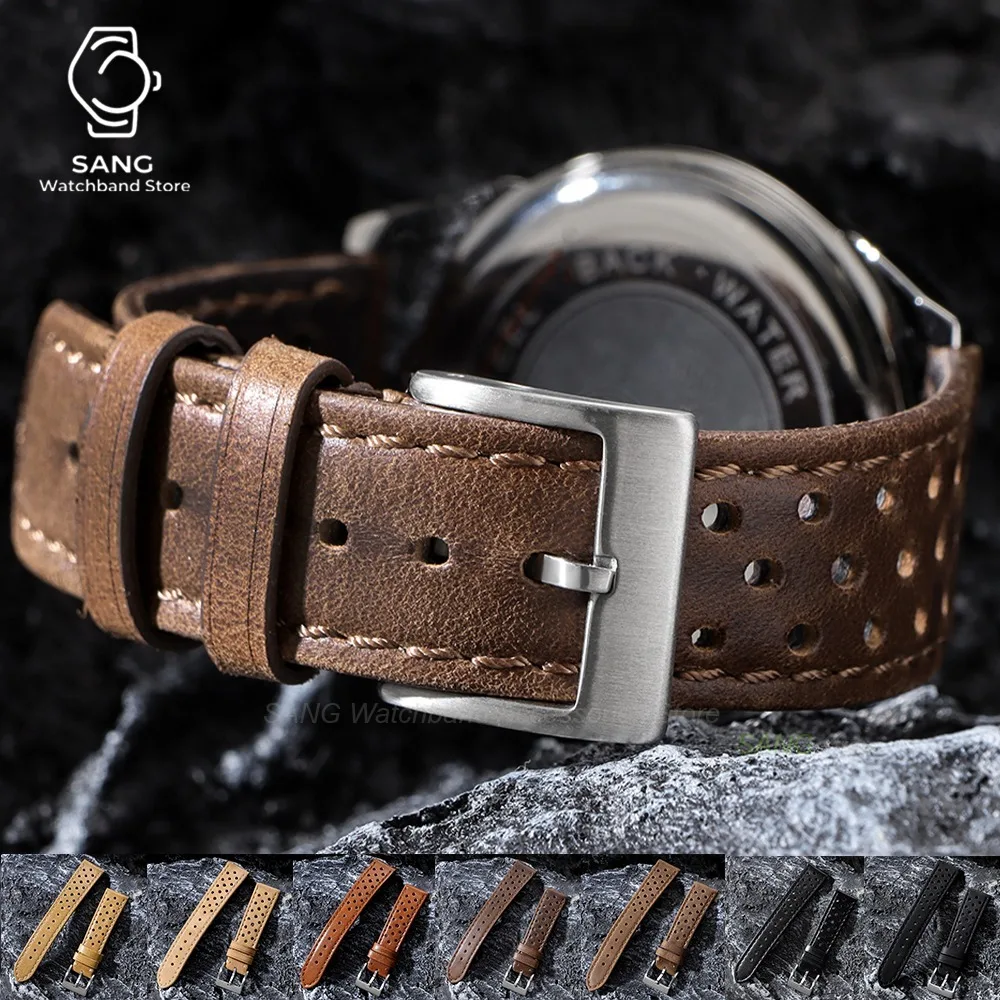 Vintage Calfskin Leather Watch Strap - Breathable Sport Bracelet Accessories
