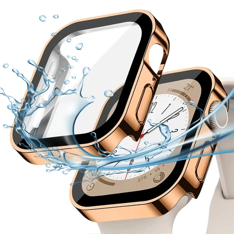 Durable Waterproof Tempered Glass Screen Protector Cover with Hard Bumper