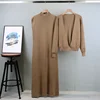 2024 New Fashionable Knitted Sweater Dress Set For Women Autumn Winter Stylish Sleeveless Long Sweater Dress Tops Two-piece Se 1