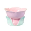 Flower Ceramic Cat Bowl Pet Food  Bowl for Cats Dogs Supplies Neck Protection